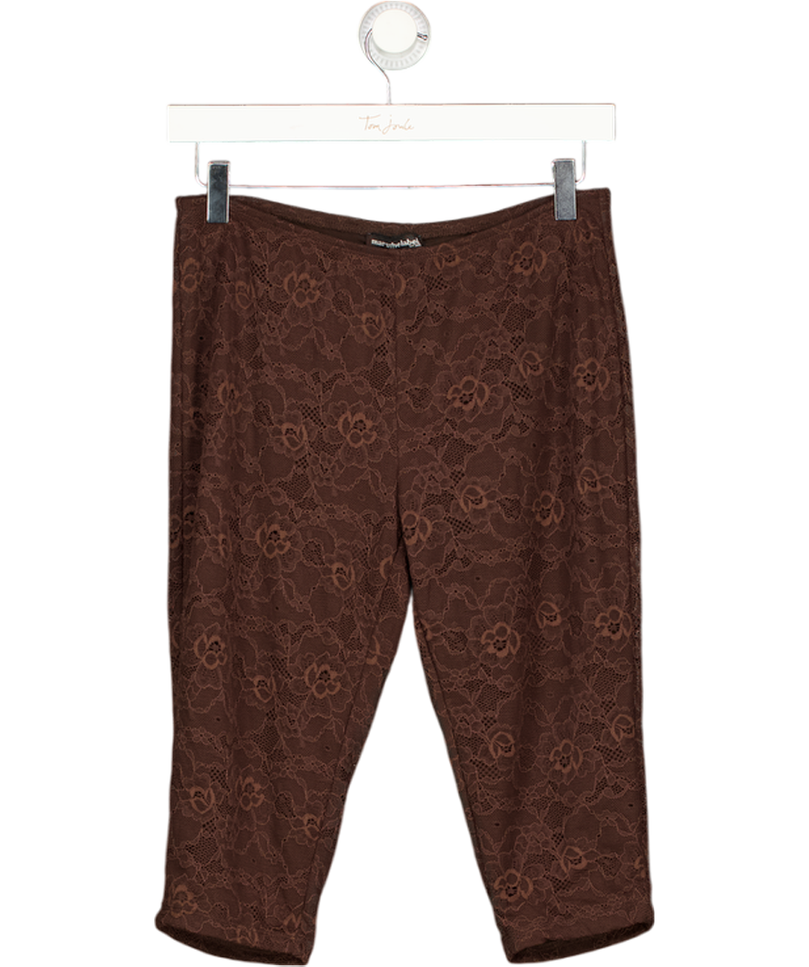 Mars the Label Brown Lace Capri Trousers UK 8