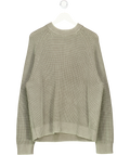 Weekday Green 100% Cotton Rib Knit Jumper UK M