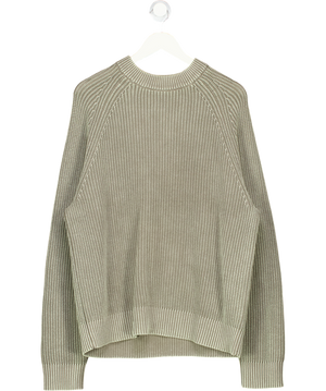 Weekday Green 100% Cotton Rib Knit Jumper UK M
