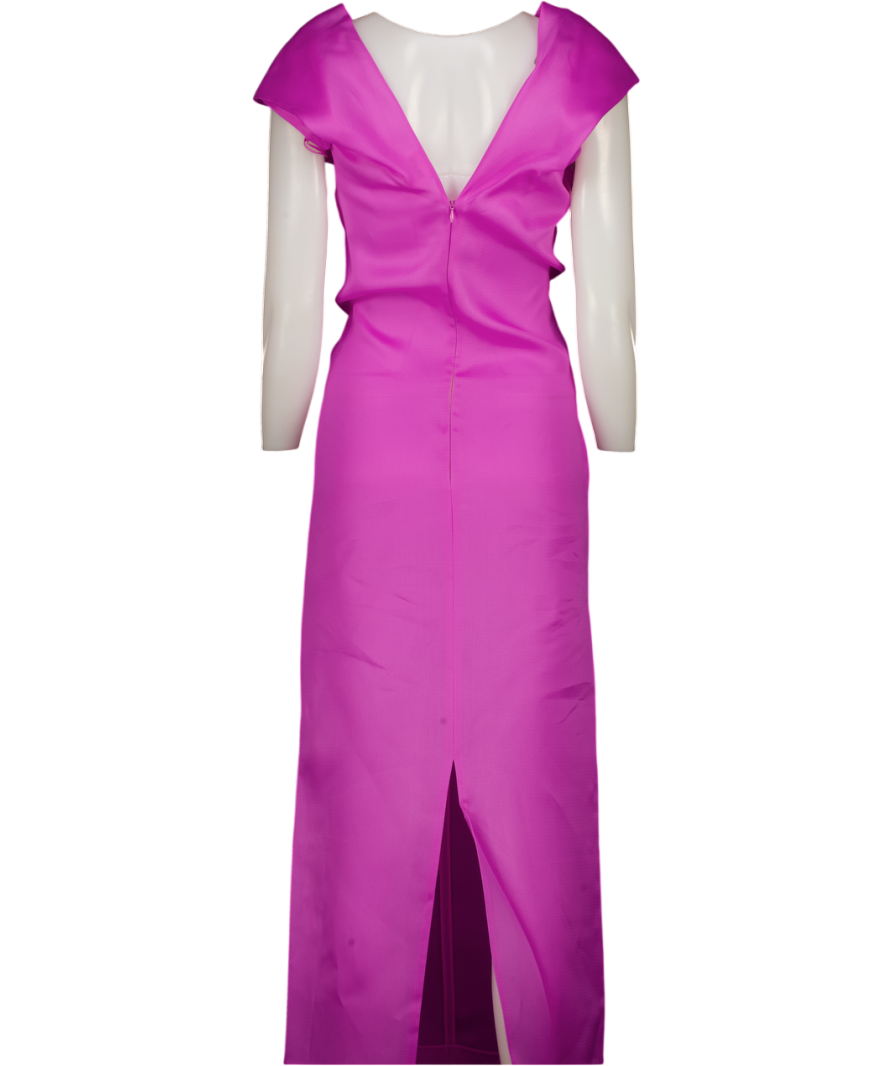 KHAITE Orichid Pink Ima Silk Midi Dress UK 4