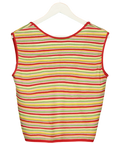 NA-KD Knitted Multicoloured Stripe Deep Back Top UK M