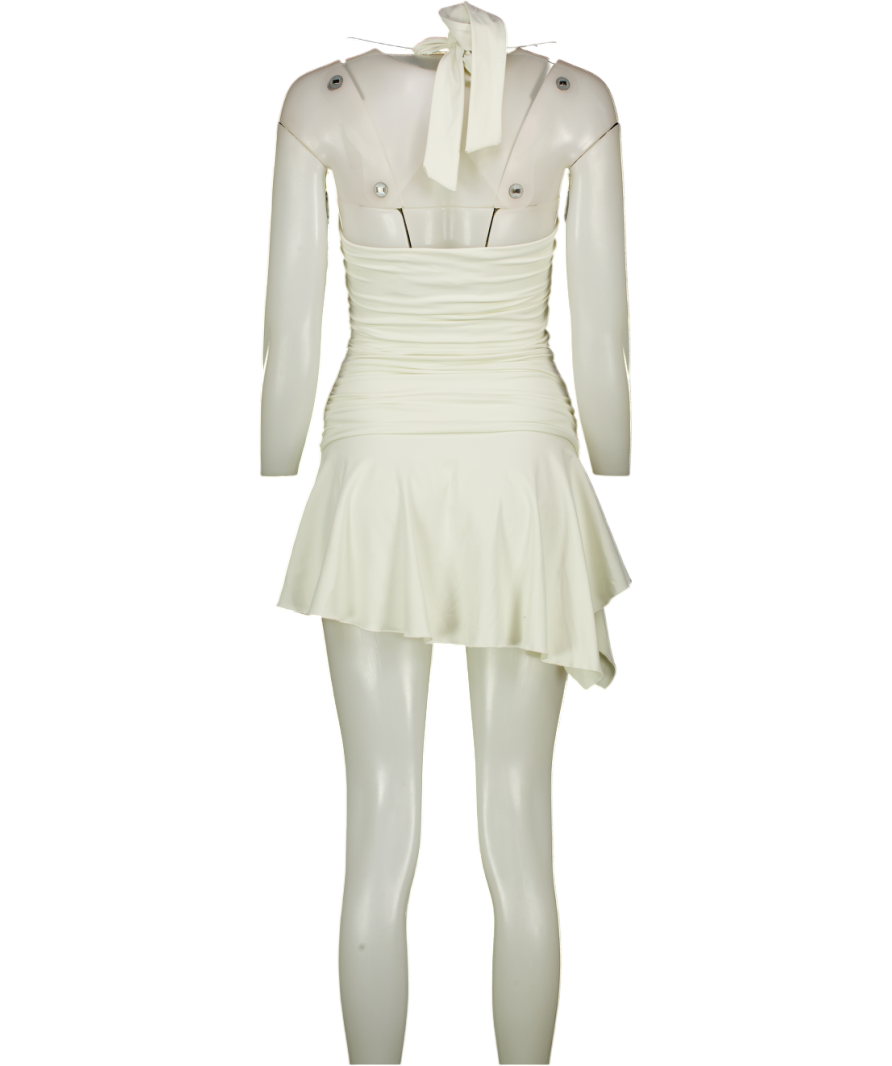 Mars the Label White Cream Halter Neck Mini Dress UK 8