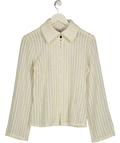 KAREN BY SIMONSEN Cream Lace Long Sleeve Shirt UK S