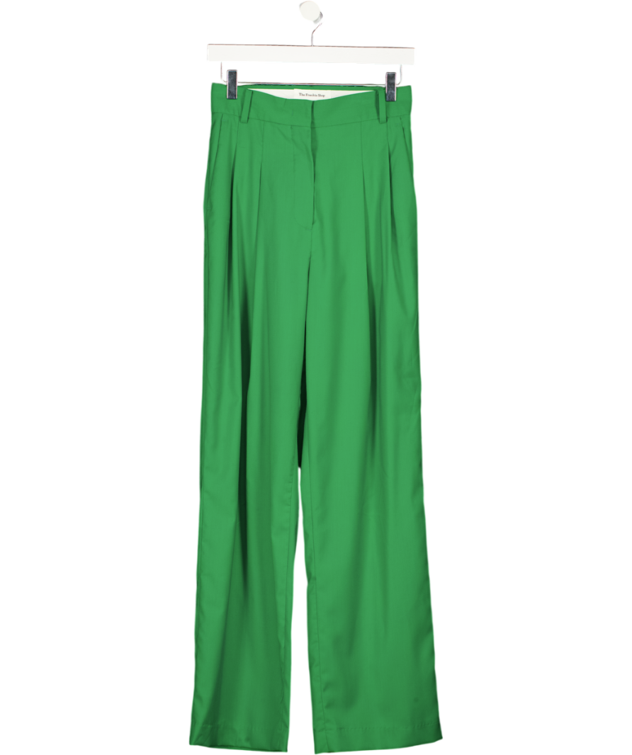 THE FRANKIE SHOP Green Pleated Trousers UK S