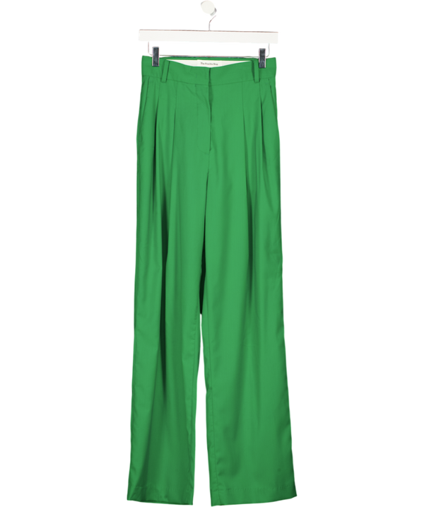 THE FRANKIE SHOP Green Pleated Trousers UK S
