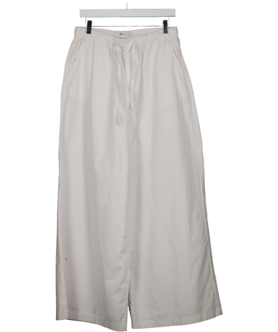 ASOS White Wide Leg Drawstring Trousers UK S