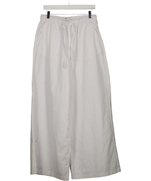 ASOS White Wide Leg Drawstring Trousers UK S