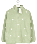 Oak + Fort Green Heart Embroidered Borg Fleece UK S