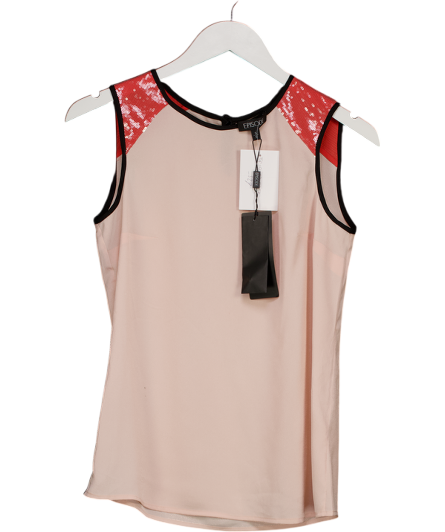 Episode Pink Sleeveless Sequin Top UK S