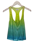 Oh Polly Aine Embellished Racerback Top In Blue Yellow Ombré UK 8