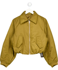 & Other Stories Brown Cropped Bomber Jacket UK XS