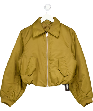 & Other Stories Brown Cropped Bomber Jacket UK XS