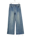 WHITE FOX Mid Blue Wide Leg Jeans UK S