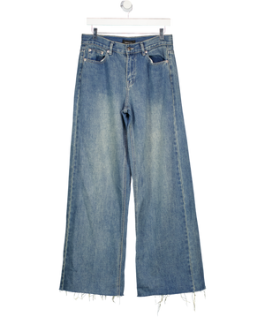 WHITE FOX Mid Blue Wide Leg Jeans UK S