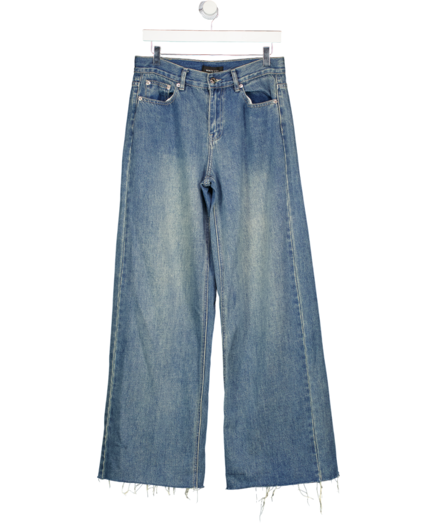 WHITE FOX Mid Blue Wide Leg Jeans UK S