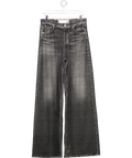 Rag & Bone Black Wash Soft Cotton Denim Look Wide Leg Trousers W27