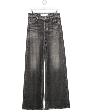 Rag & Bone Black Wash Soft Cotton Denim Look Wide Leg Trousers W27