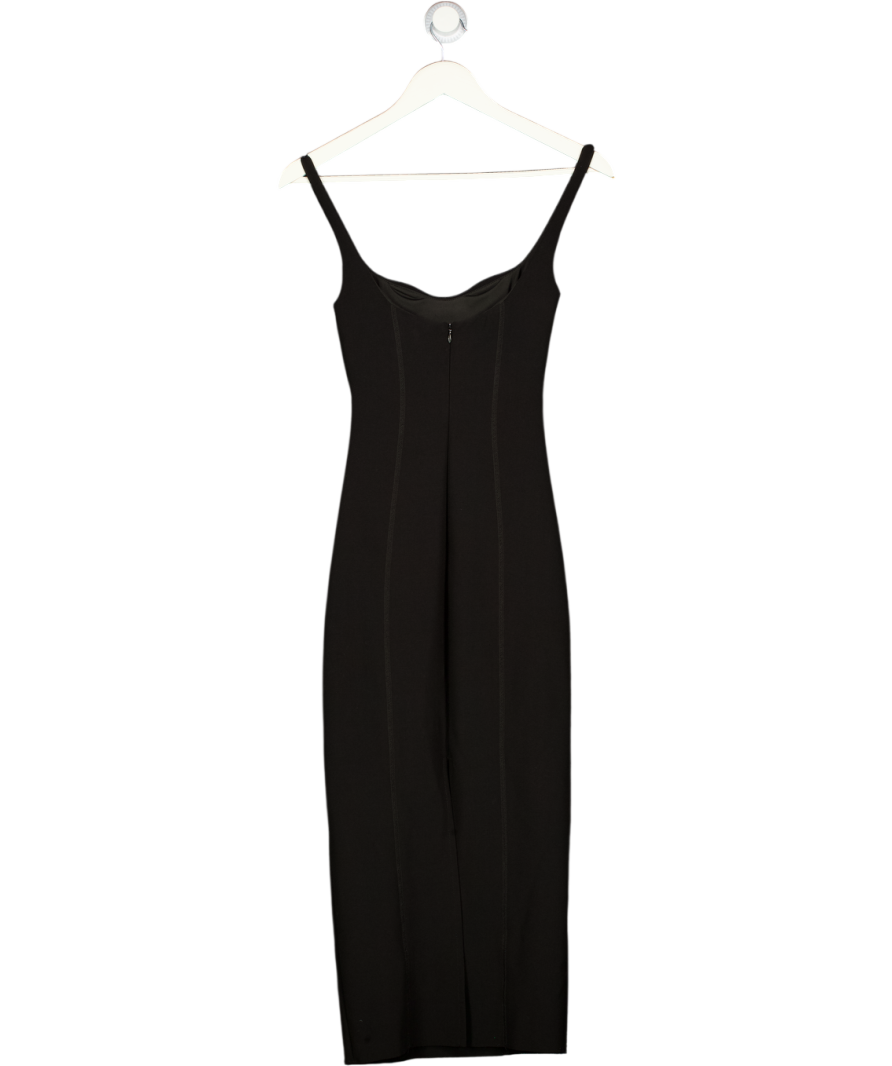 BEC + BRIDGE Zoey Black Sweetheart Neckline Midi Dress UK 6