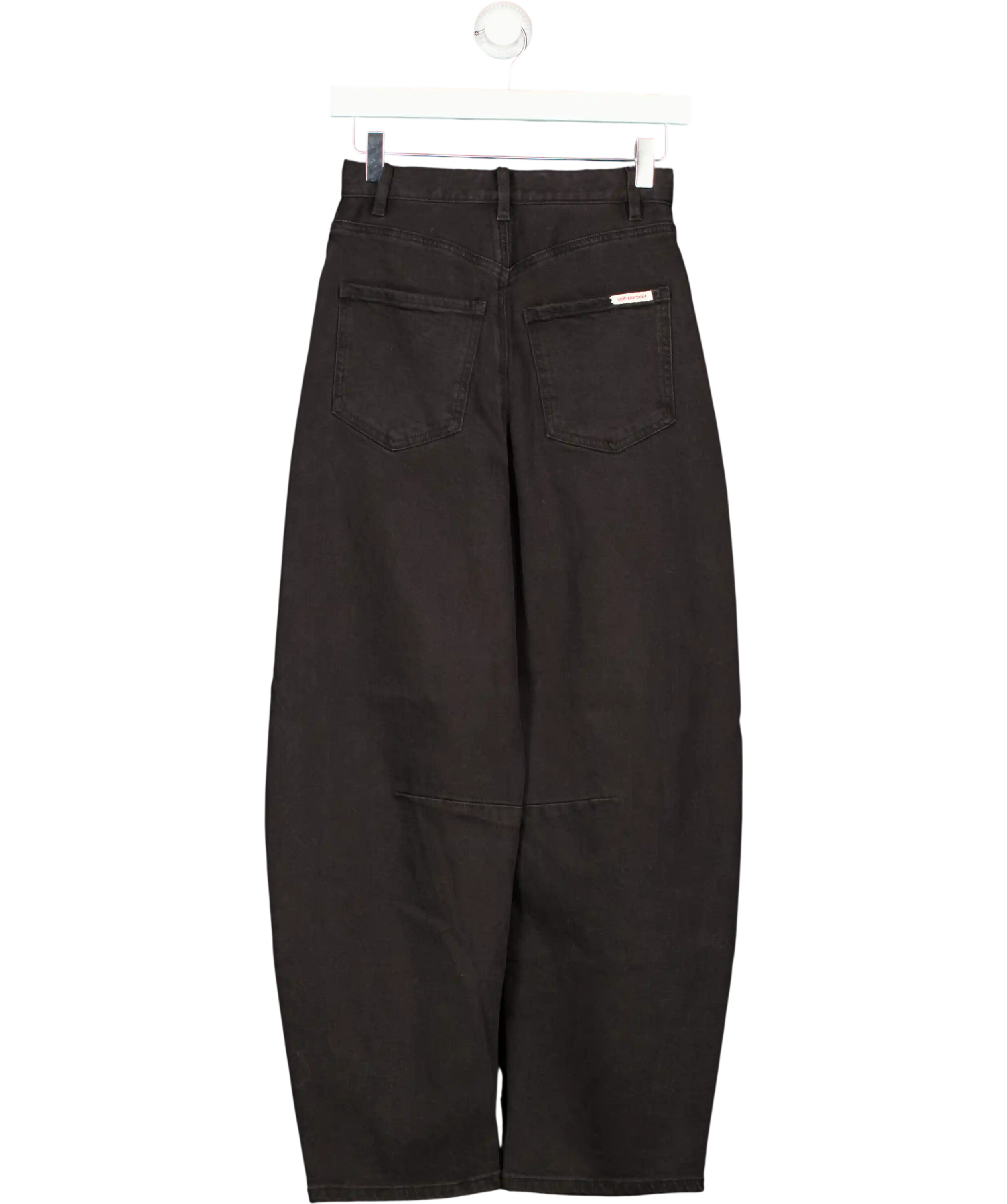 Self-Portrait Black Barrel Leg Jeans UK XS