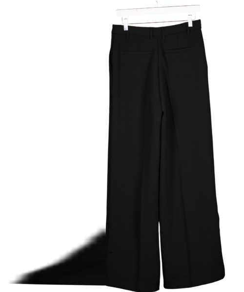 ASOS Wide Leg Pleated Trouser In Black UK 8