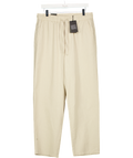 ONLY & SONS Beige Drawstring Casualcotton / Linen Blend  Trousers UK L