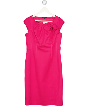 Coast Pink Tailored Knee Length Pencil dress with bow UK 14