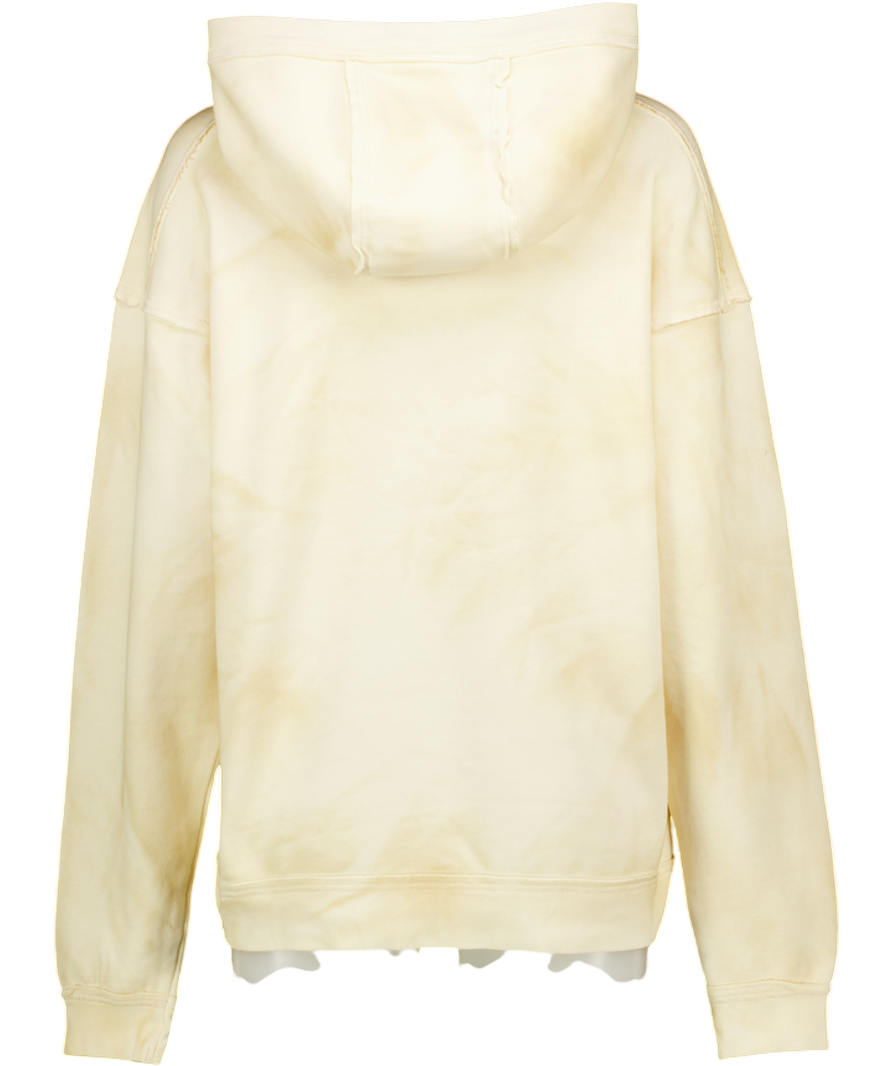 FREE PEOPLE "We The Free Your Favorite" Butter Yellow Washed Hoodie UK XS