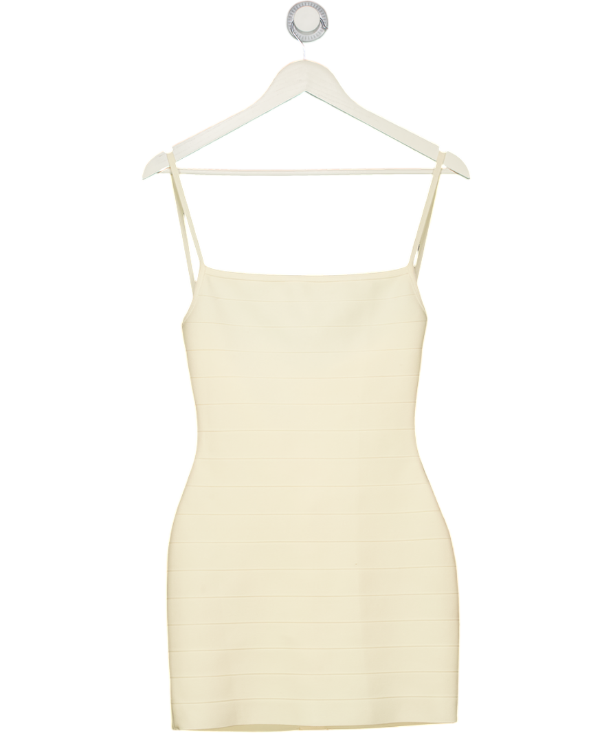 TIGER MIST Cream Tm Sculpting Bandage Mini Dress UK XS