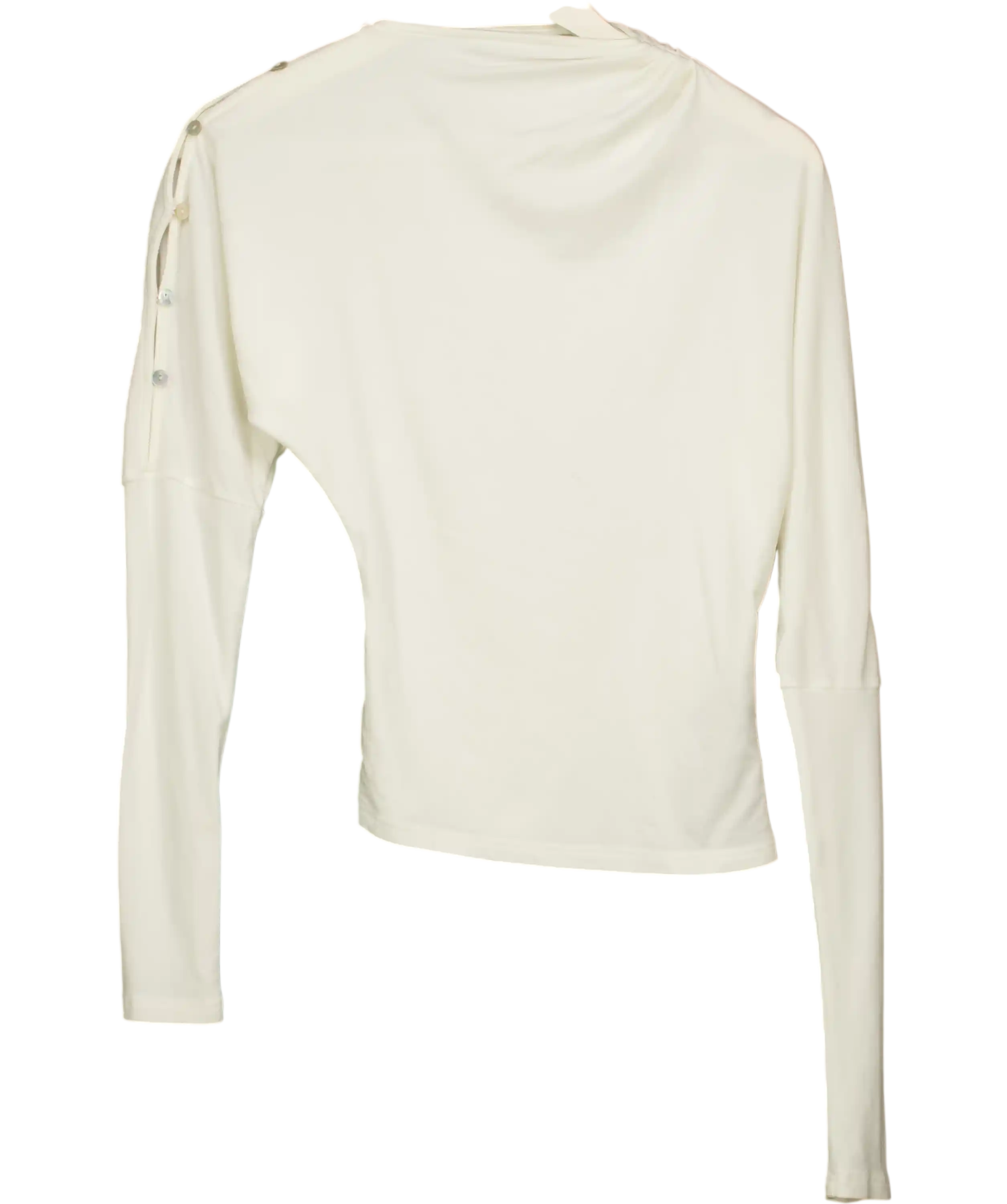 Runway Ticket White Soft Long Sleeve Top UK S