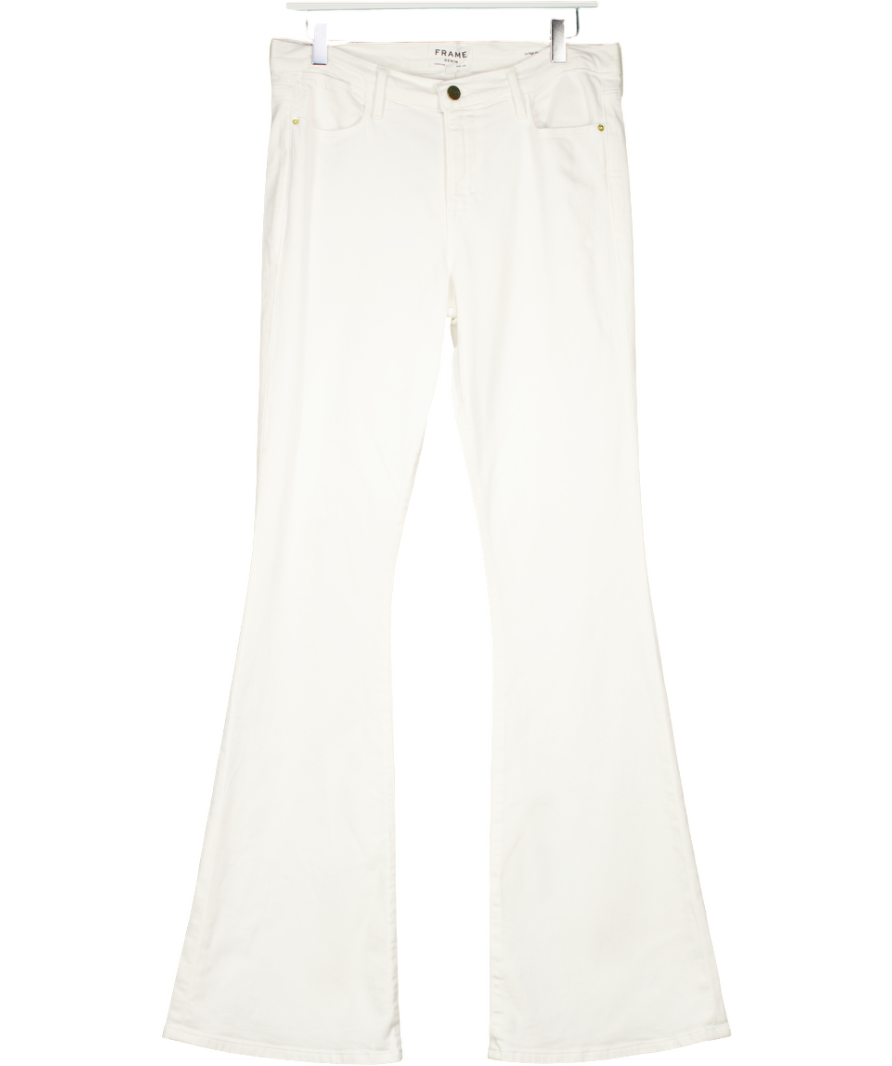 FRAME White Le High Flare High-rise Flared Jeans W30