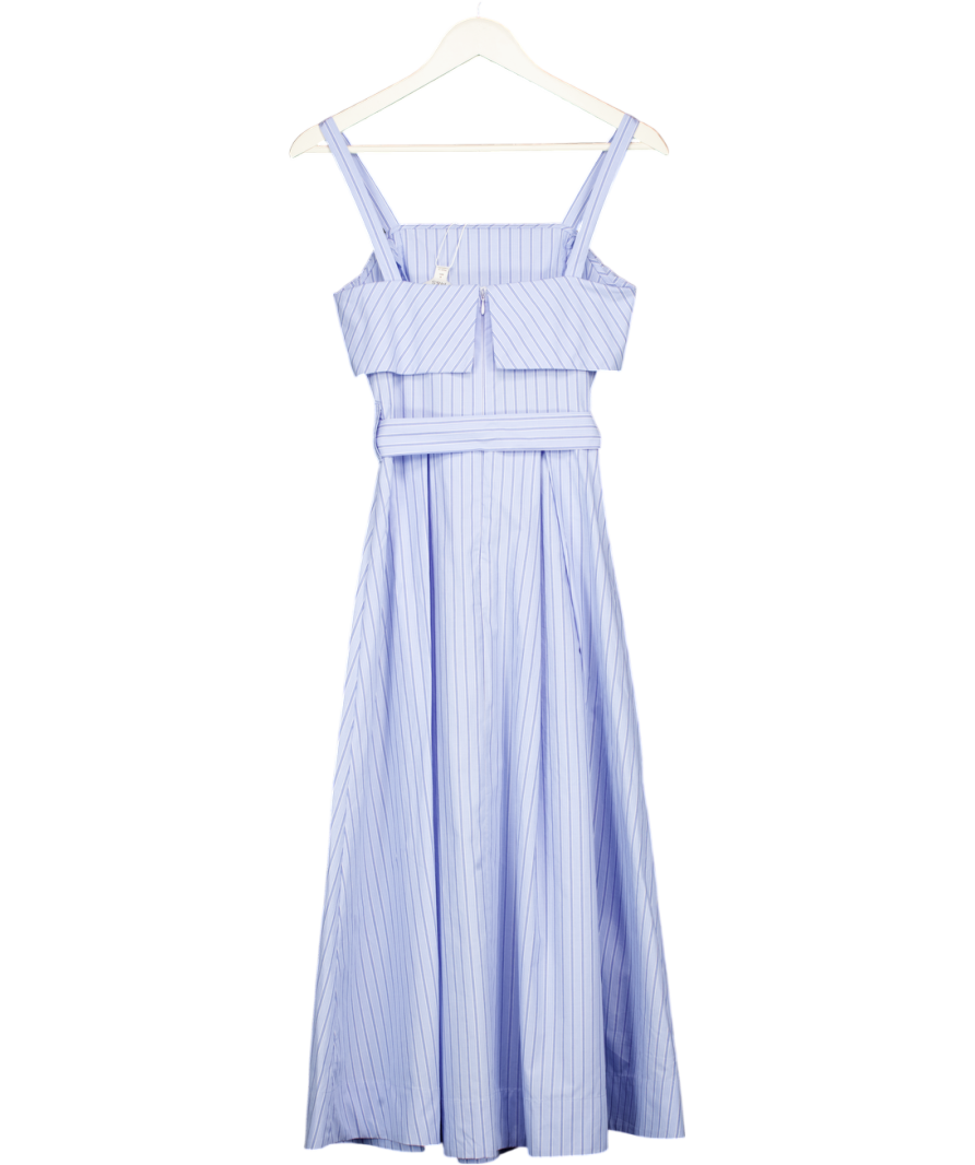 M&S Blue Striped Midi Cami Dress UK 6