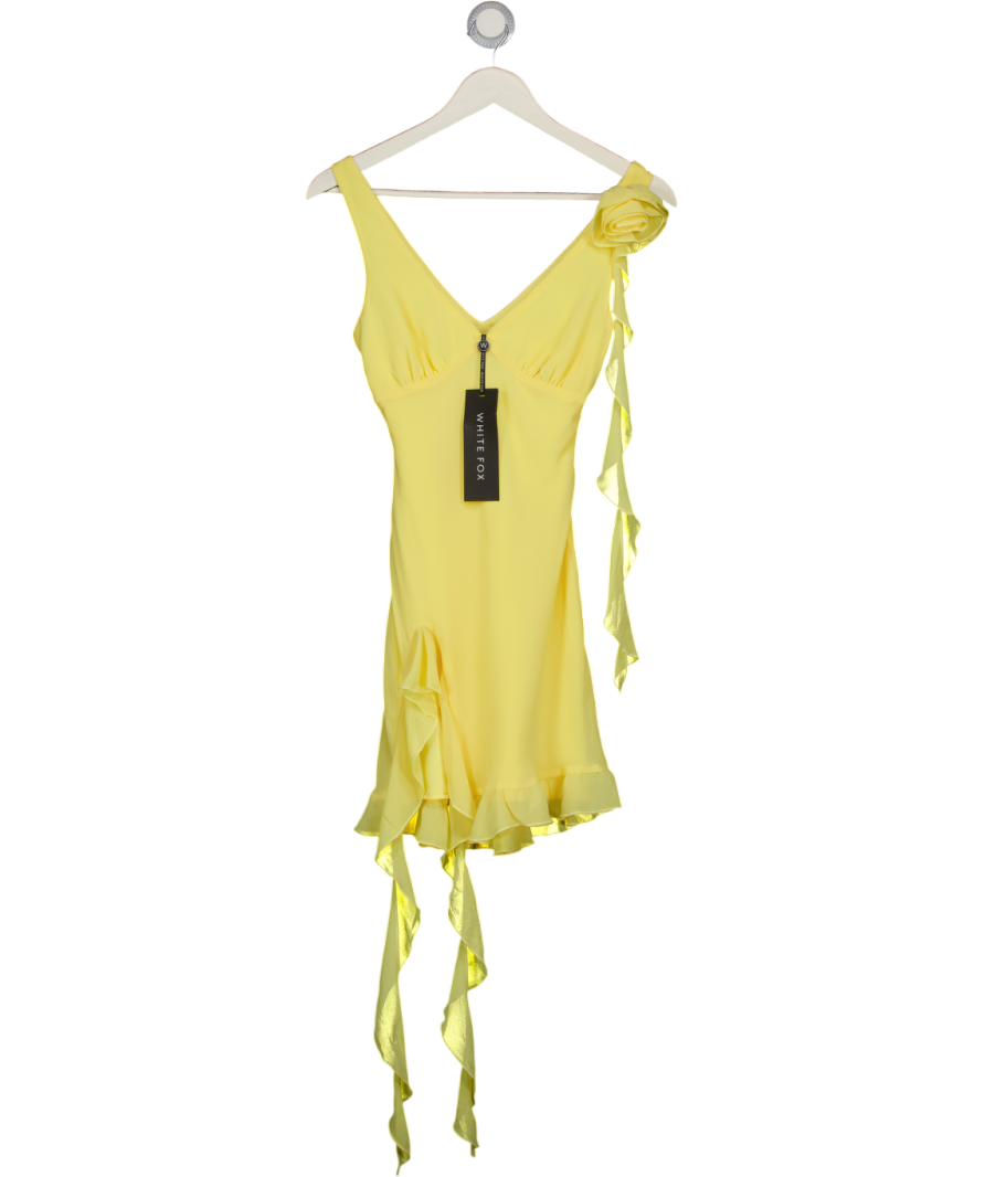 WHITE FOX Like That Mini Dress Buttercup Yellow UK XXS