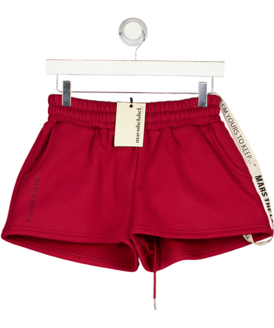 Mars the Label Burgundy Red Classic Sweat Shorts UK S