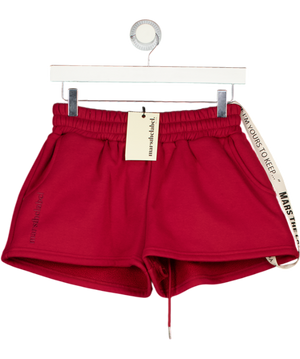 Mars the Label Burgundy Red Classic Sweat Shorts UK S