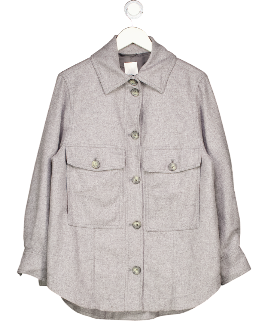 H&M Grey Wool Blend Shacket UK S
