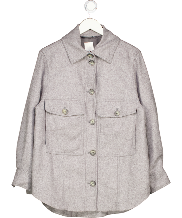 H&M Grey Wool Blend Shacket UK S