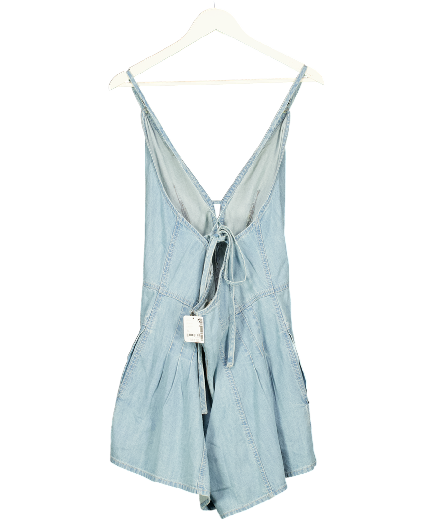 We The Free Blue Denim Playsuit UK XL