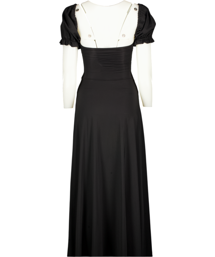 AGUA BENDITA Black Bali Cut-out Maxi Dress UK S
