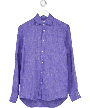 WNU With Nothing Underneath Boyfriend 100% Linen Lapiz Blue Shirt  - PERSONALISED LK UK 6