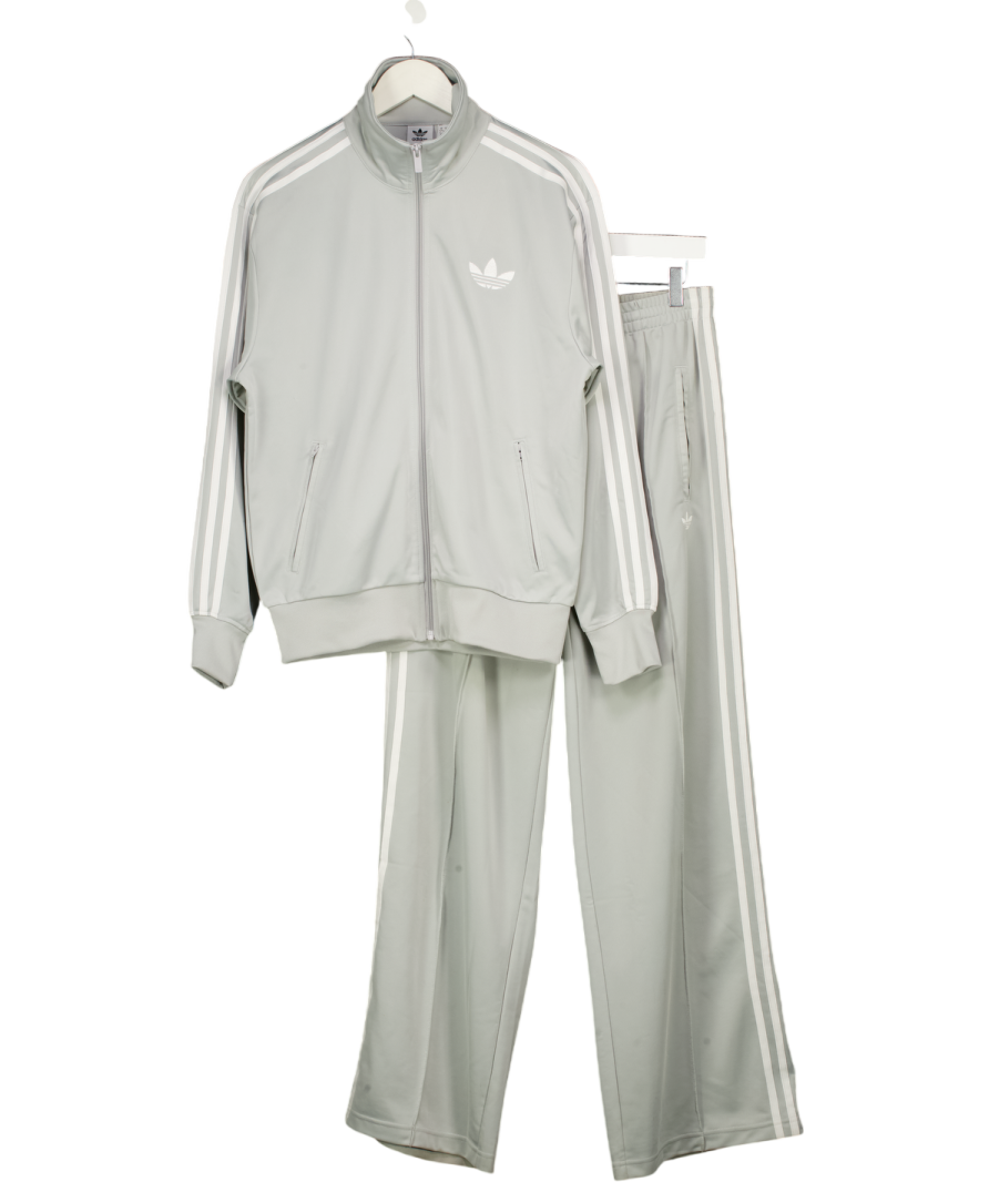 ADIDAS 2-piece Light Grey  Zip Track Top (uk S) And Straight Leg Jogger Set UK S/M