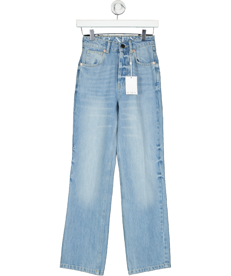 Raey Blue High Rise Organic-cotton Straight-leg Jeans BNWT W25