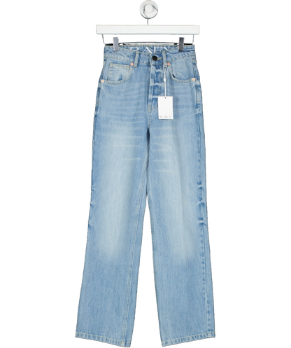 Raey Blue High Rise Organic-cotton Straight-leg Jeans BNWT W25