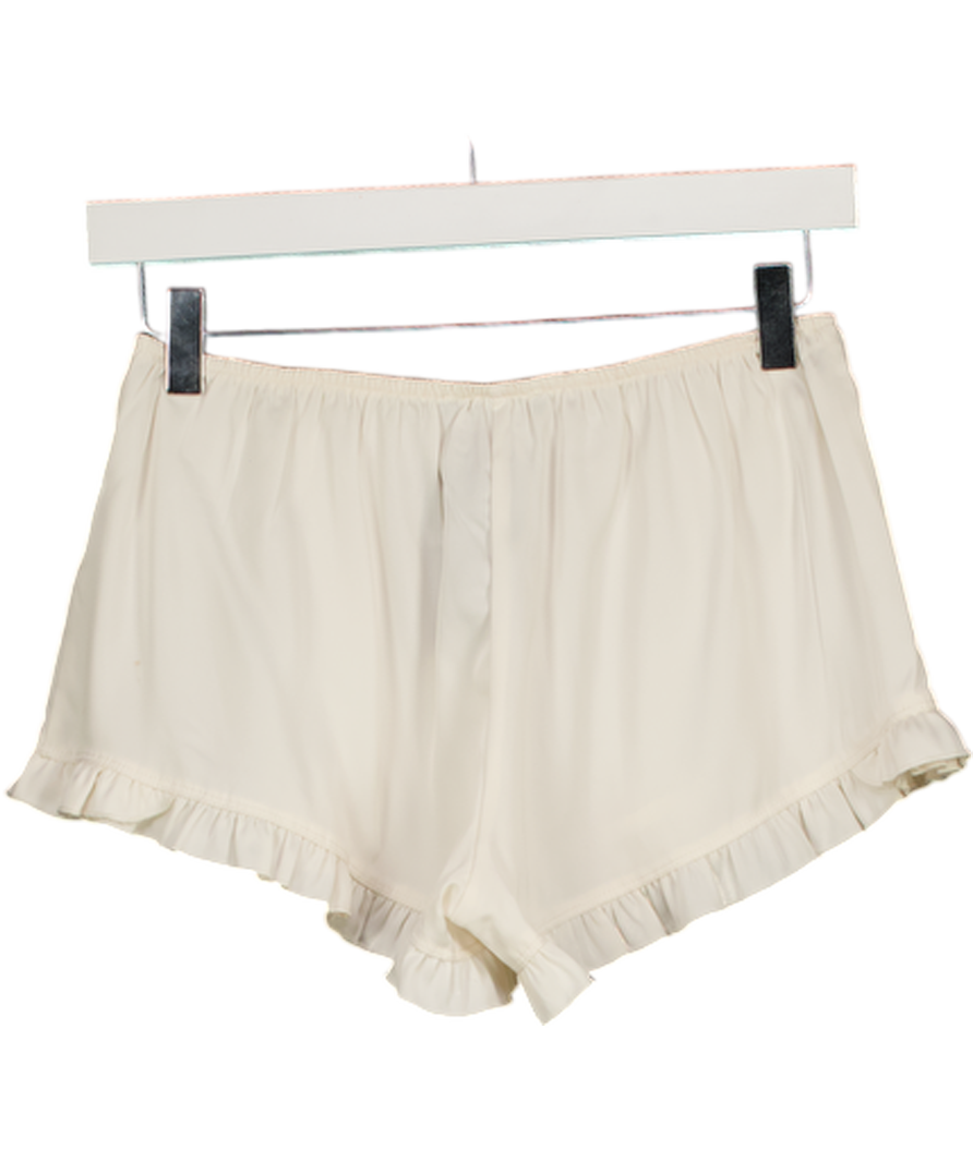 Brandy Melville White Poppy Shorts UK S