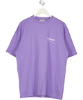 BALENCIAGA Purple Lilac Political Campaign Oversized Logo-print T-shirt UK M