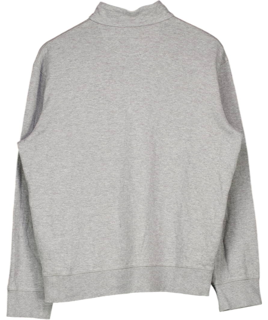 POLO RALPH LAUREN Grey 1/4 Zip Sweatshirt UK M