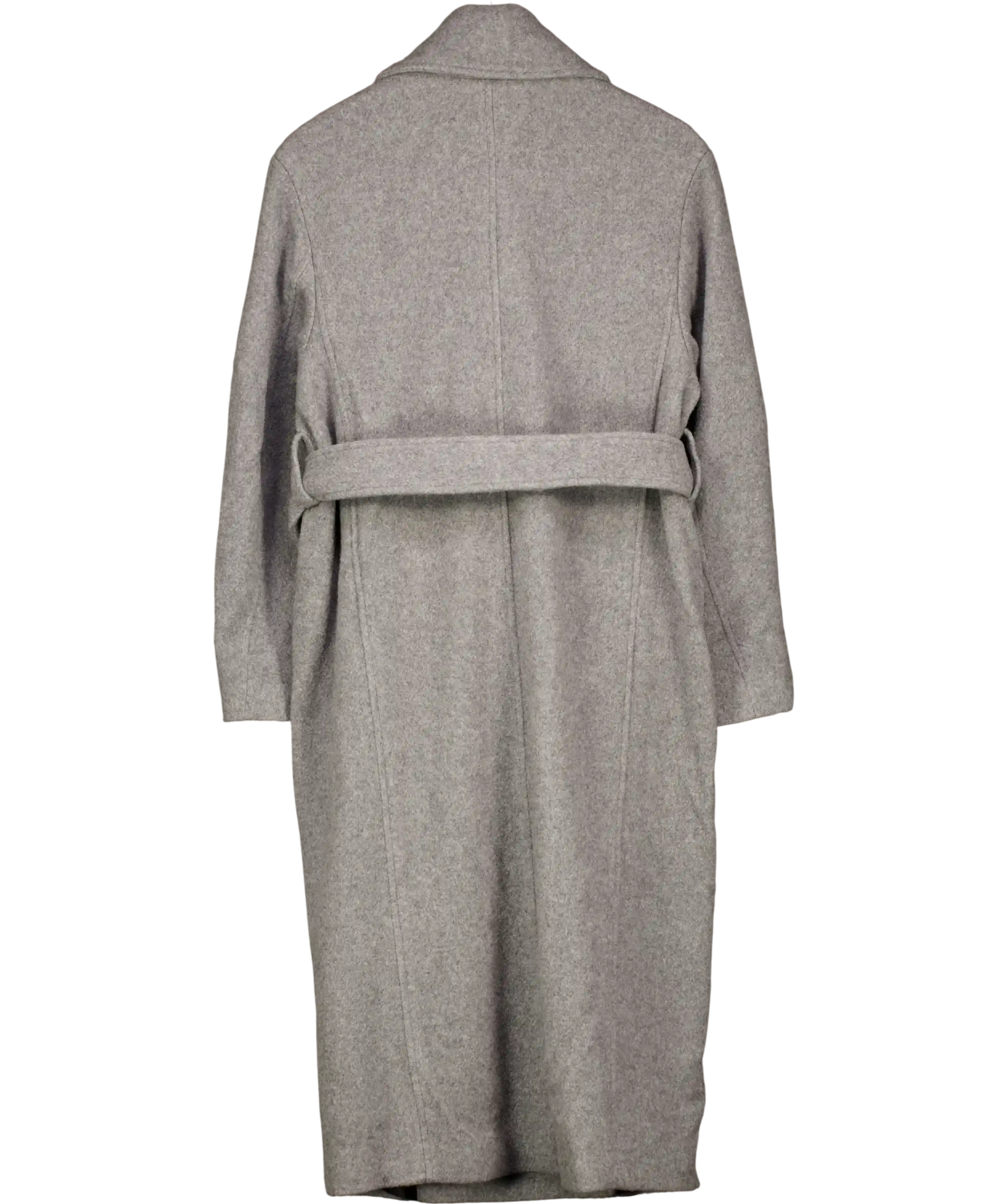 & OTHER STORIES Grey Belted Wool Coat UK S