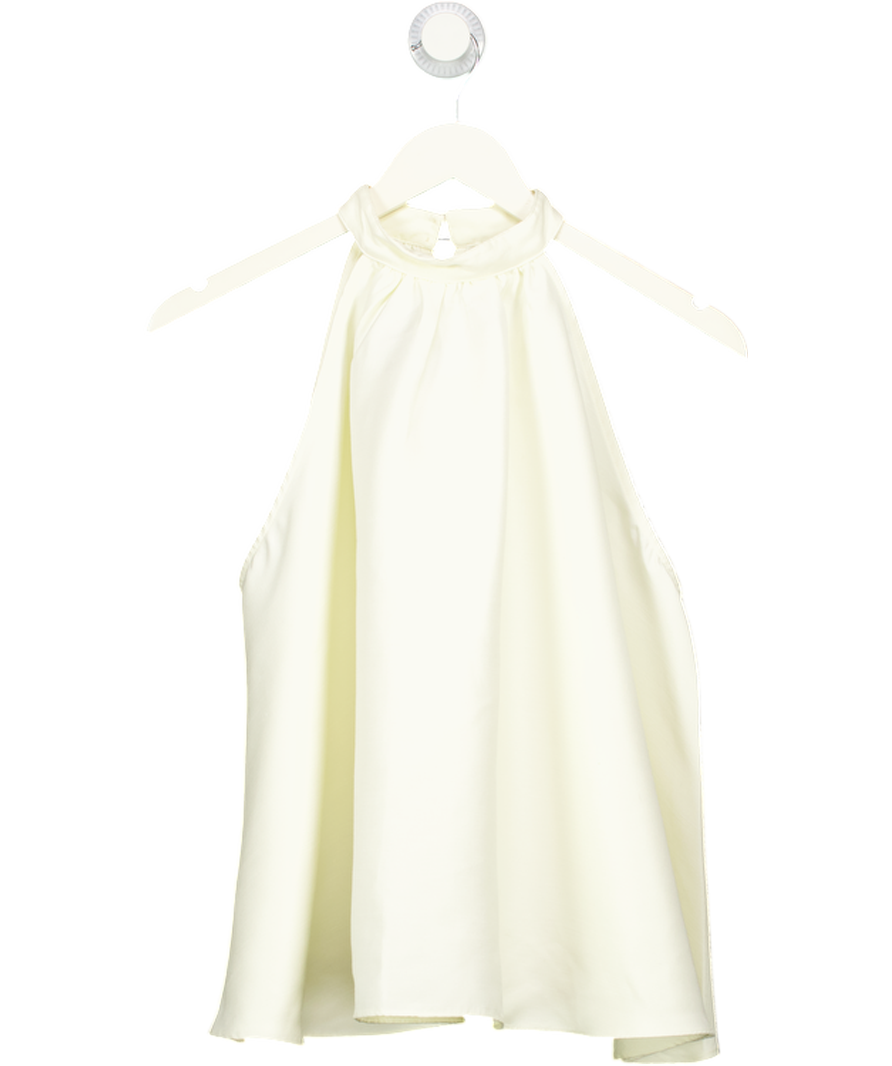 SECOND SUMMER Cream A-line Halter Top UK XS/S