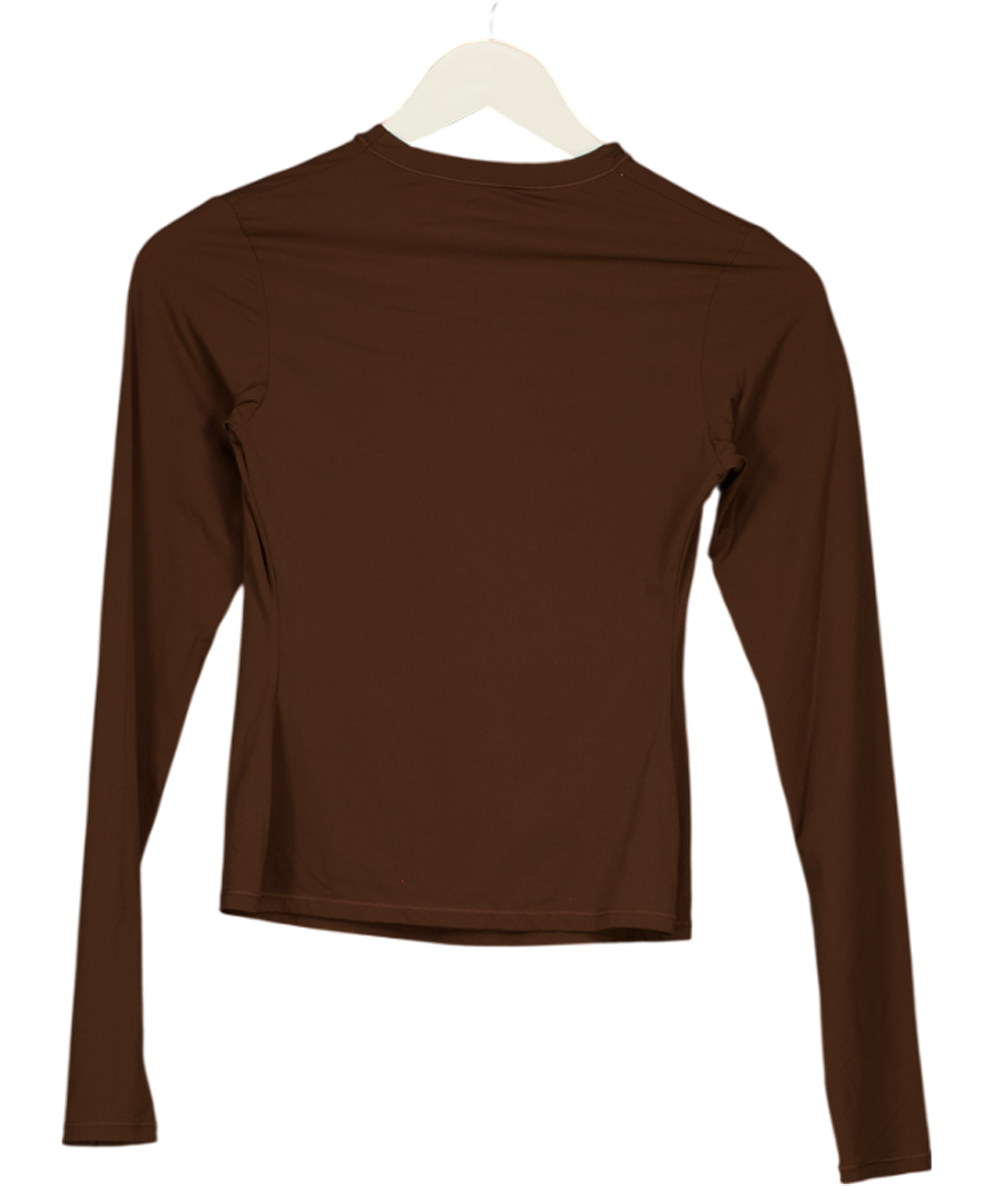 SKIMS Brown Long Sleeve Top UK S