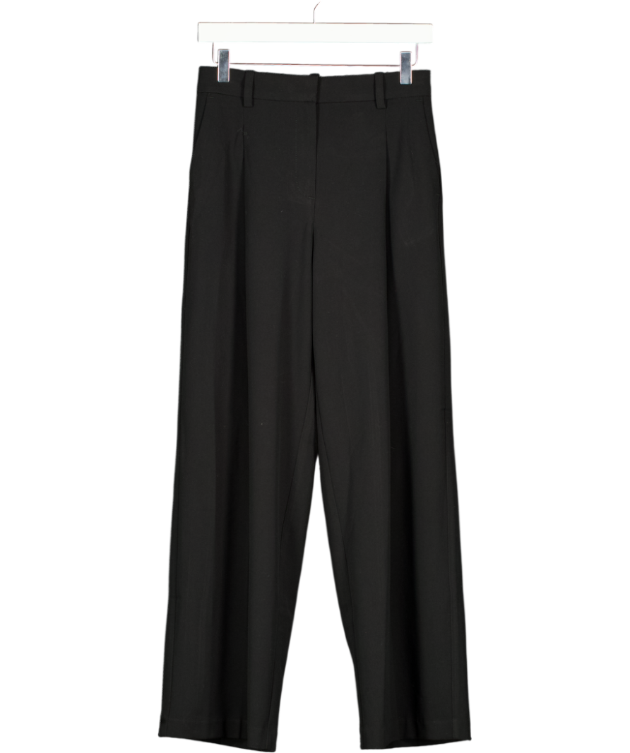 H&M Black Wide Leg Tailored Trousers UK 6