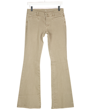 M.I.H MADE IN HEAVEN Light Khaki Green Casablance Mid-rise Flare Jeans W27